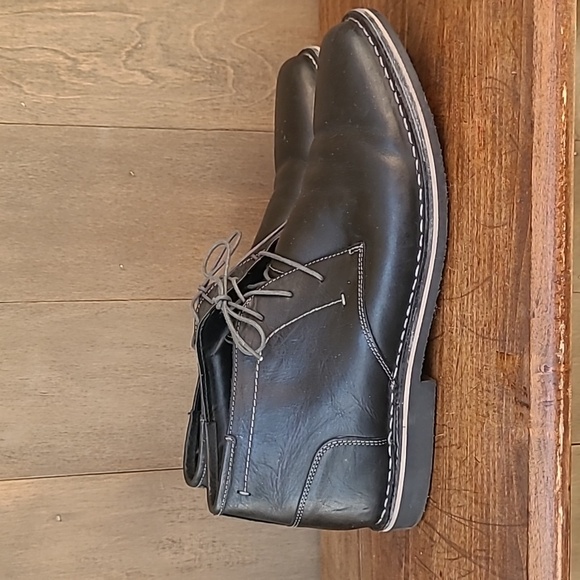 EUC Steve Madden Harken 017 Men\'s sz 13 Black Leather Chukka Boots main image 9